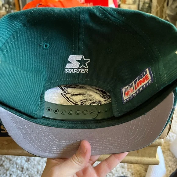 Philadelphia Eagles NFL Vintage Snapback Hat Pro Line Starter RARE - Picture 4 of 7